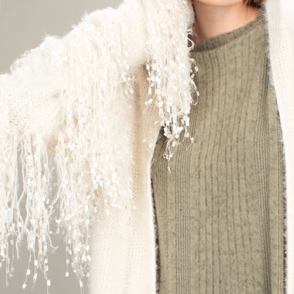 Last one❗️Oversized fringe sleeve sweater coat - Picture 5 of 5